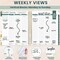 bloom daily planners 2026 Hard Cover Weekly & Monthly Vision Planner, 7.5" x 9", Beige Bouquet